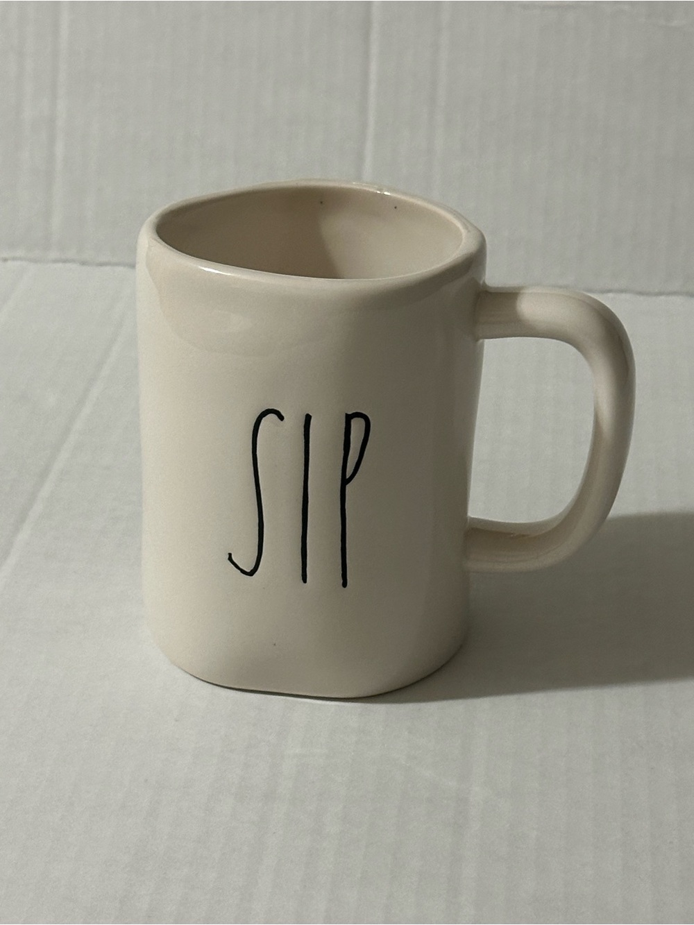 Magenta Cream Ceramic Mug with 'SIP' Lettering
